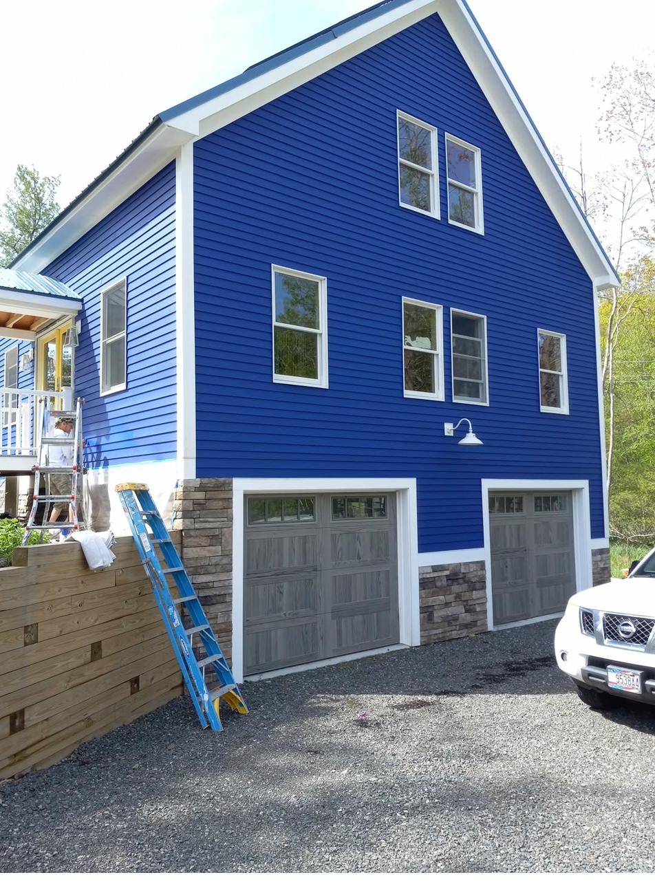 Full exterior house repaint completed in Houlton, Maine