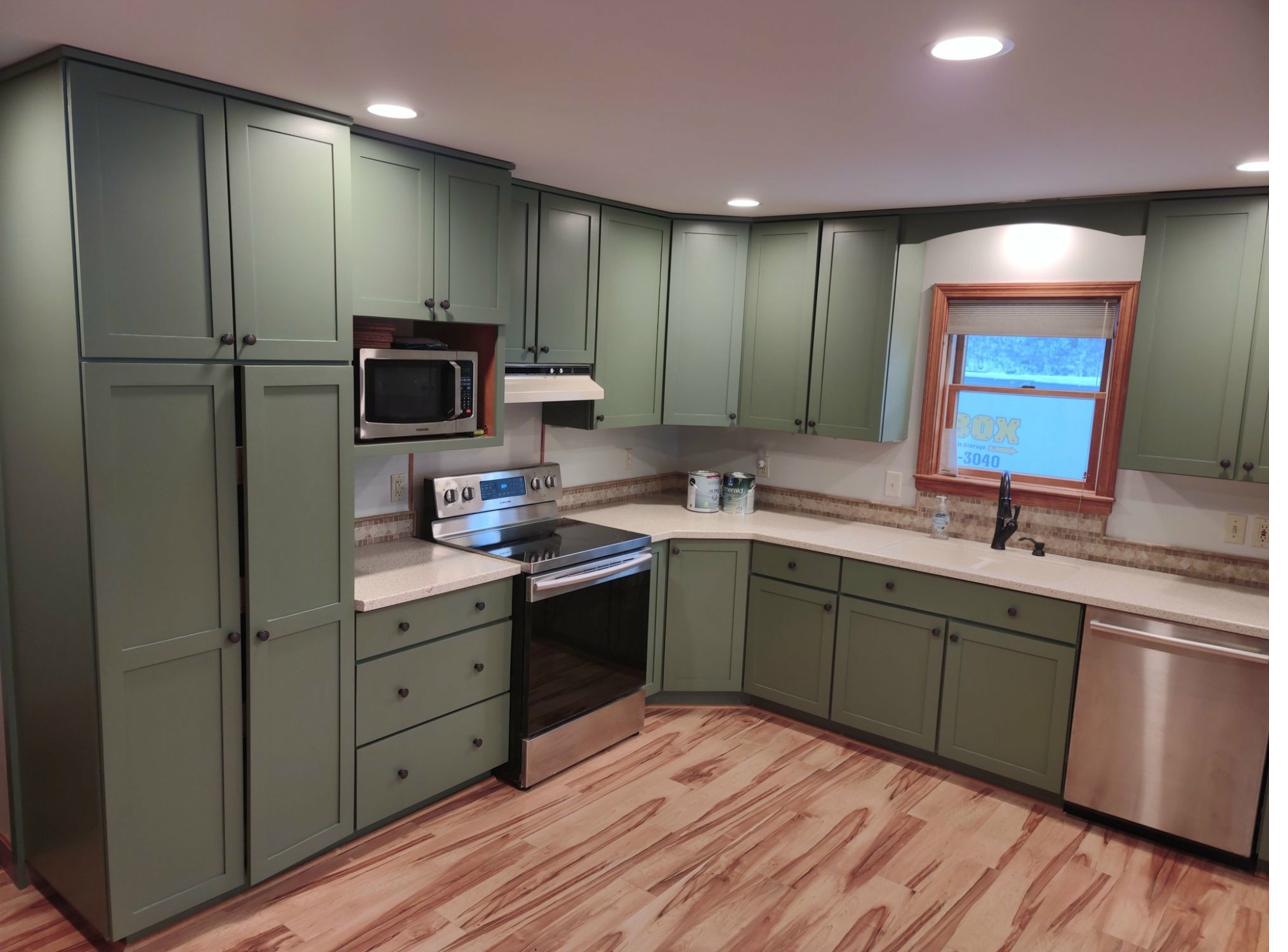 Interior room repainted by Freedom Painting in Maine